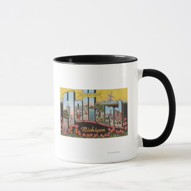 Tasse Holland, Michigan - Scènes de grandes lettres (Droite)