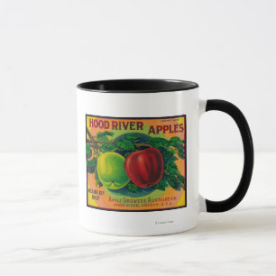 Tasse Hood River Apple Crate Label Hood River, OU