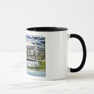 Tasse Horizon de Cleveland Stadium au crépuscule,