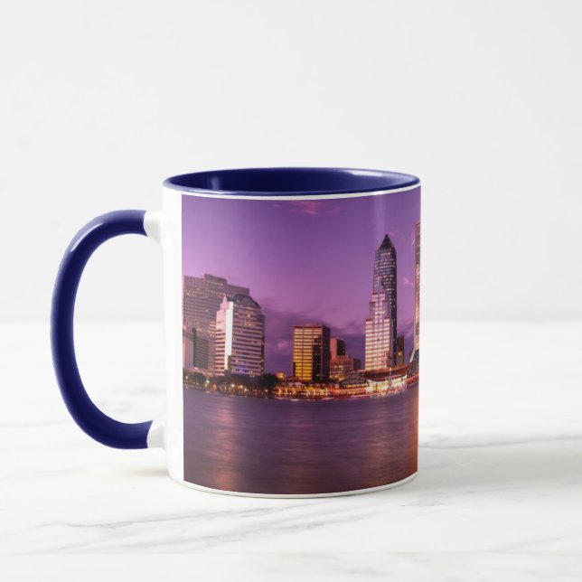 Tasse Horizon de Jacksonville la Floride la nuit (Gauche)
