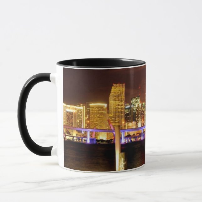 Tasse Horizon de Miami la nuit, la Floride (Gauche)