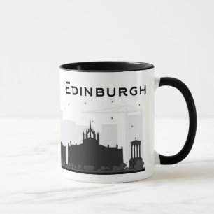 Tasse Horizon noir et blanc d'Edimbourg Ecosse  