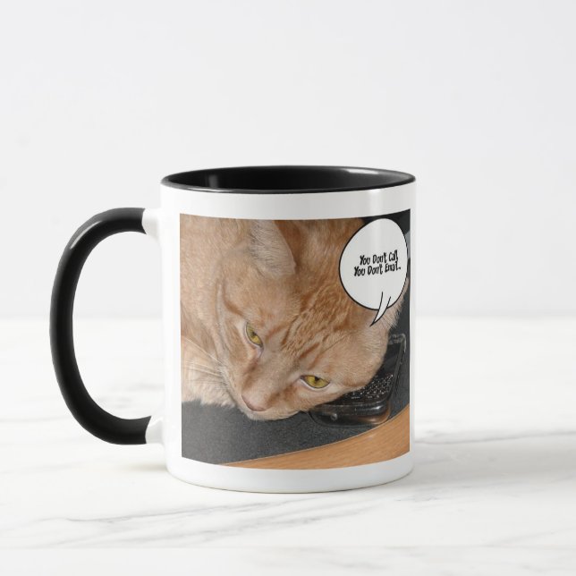 Tasse Humour de chat Tabby Orange (Gauche)