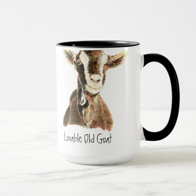Tasse Humour Vielle chèvre amovible, Animal, Animaux de  (Droite)