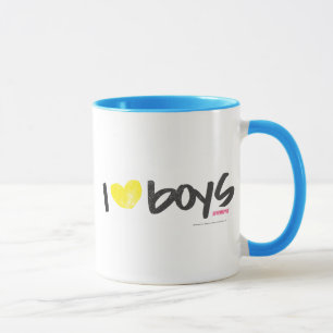 Tasse I jaune de garçons de coeur