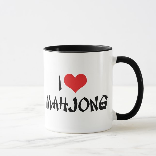 Tasse I Love Heart Mahjong - Mah Jong Lover (Droite)