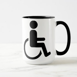 Tasse Icône handicaped par fauteuil roulant