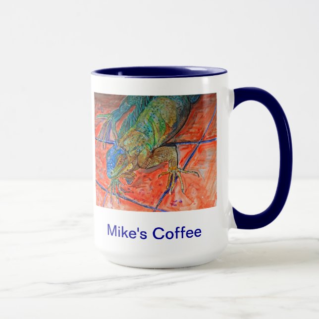 Tasse Iguane observé par rouge (Droite)