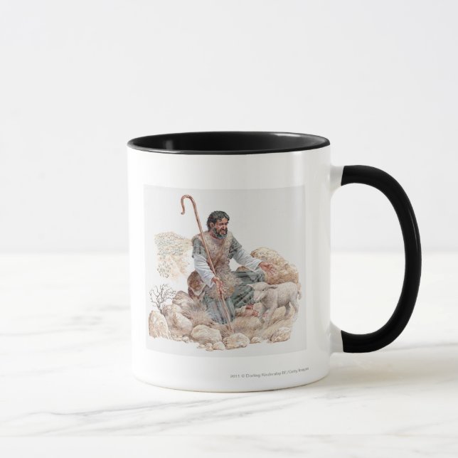 Tasse Illustration de berger trouvant ses moutons perdus (Droite)