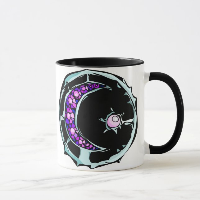 Tasse Illustration de la lune et de l'étoile du croissan (Droite)