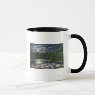 Tasse Illustration de la lune sur Catskill Creek