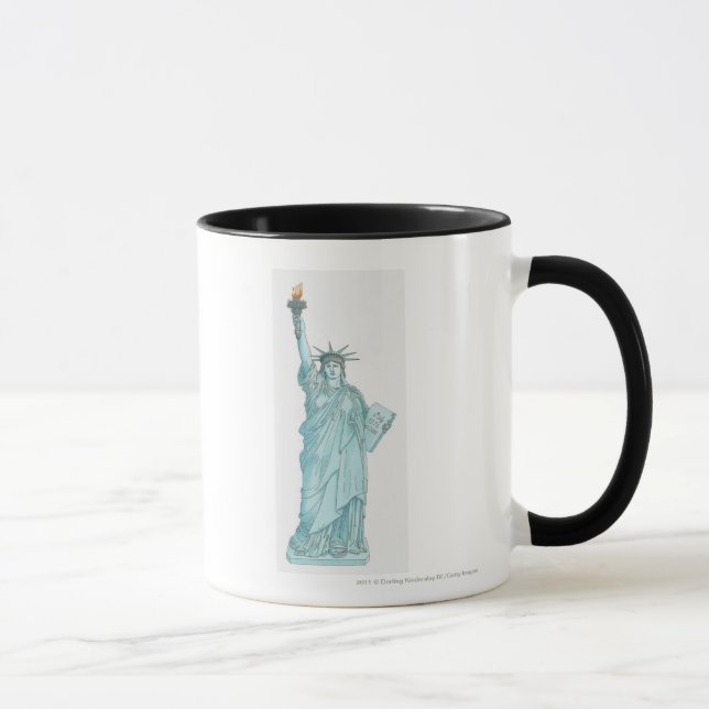 Tasse Illustration de la statue de la liberté (Droite)