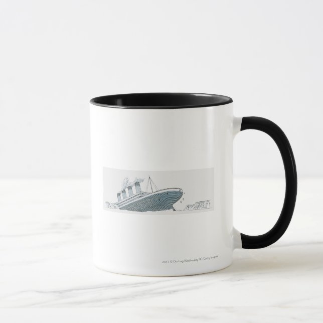 Tasse Illustration de passager tombant de Titanic (Droite)