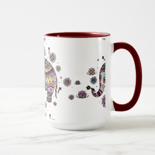 Tasse Illustration d'éléphant de bébé coloré mignon