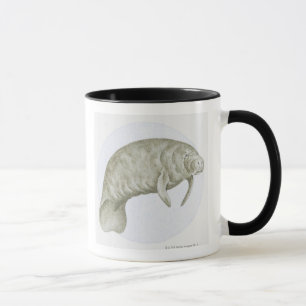 Tasse Illustration d'un lamantin (espèces de Trichechus)
