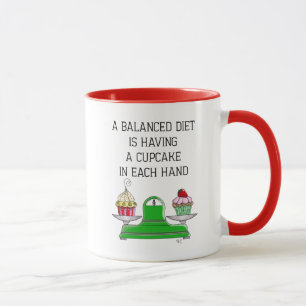Tasse Illustration d'une alimentation équilibrée