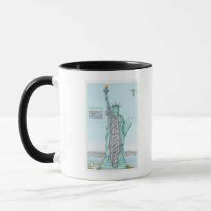Tasse Illustration en coupe de statue de la liberté