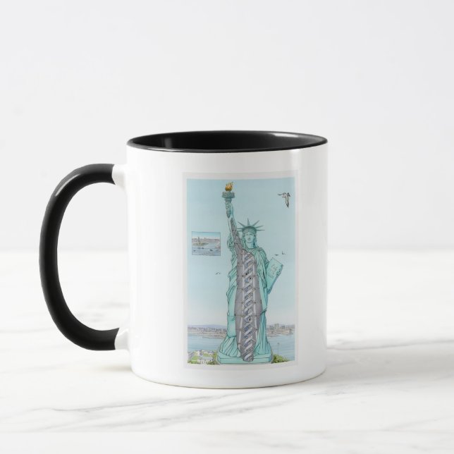 Tasse Illustration en coupe de statue de la liberté (Gauche)
