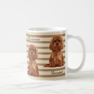 Tasse illustrée cavalière d'épagneul du Roi