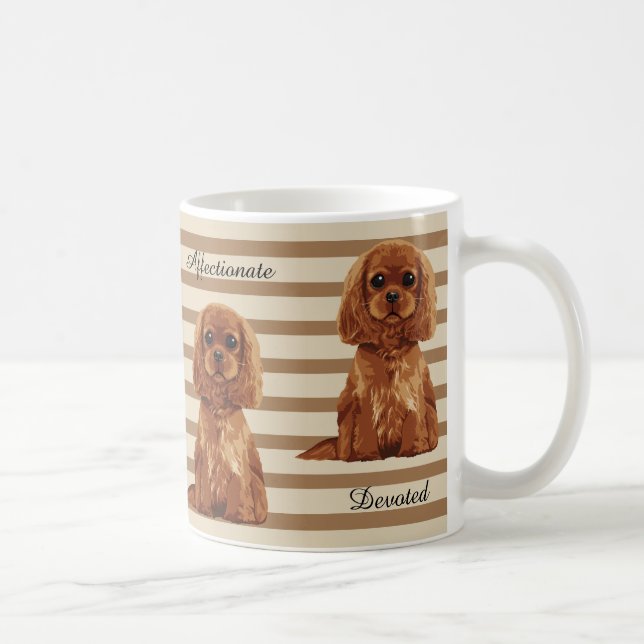 Tasse illustrée cavalière d'épagneul du Roi (Droite)