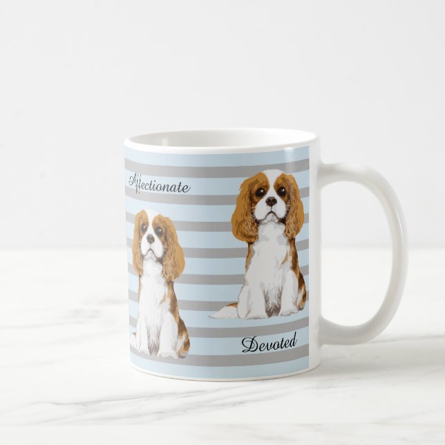 Tasse illustrée cavalière d'épagneul du Roi (Droite)