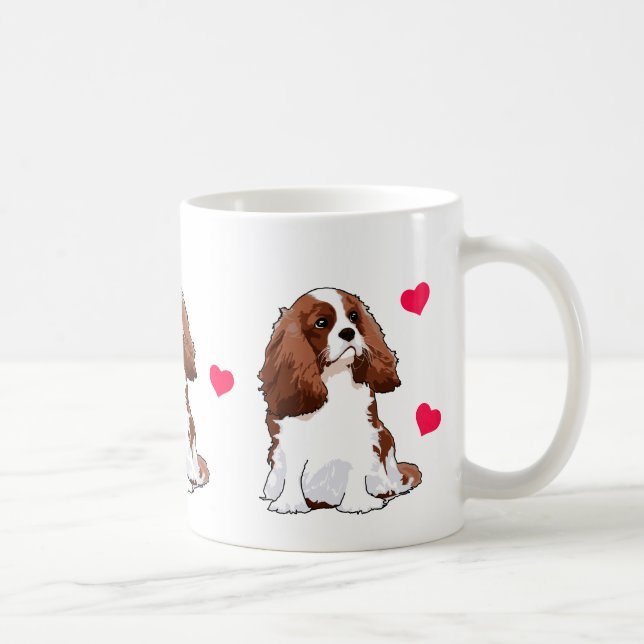 Tasse illustrée cavalière d'épagneul du Roi (Droite)
