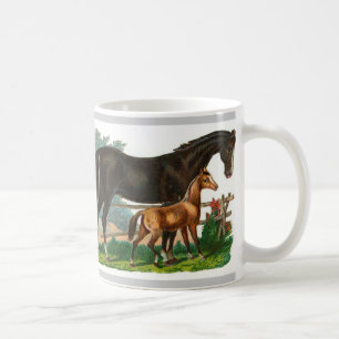 Tasse illustrée par cheval