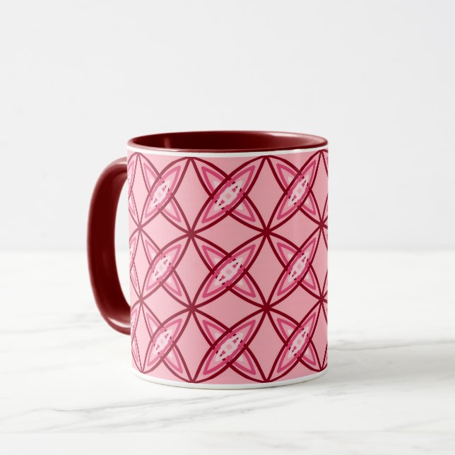 Tasse Impression atomique moderne du milieu du siècle -  (Devant gauche)