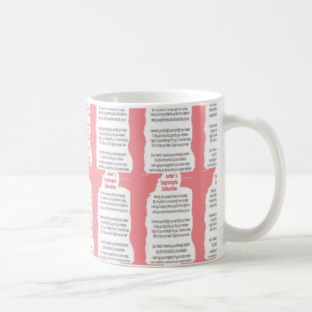 Tasse impromptue de la séduction 3D de l'acteur (Droite)