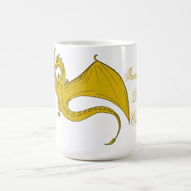 Tasse incandescente de créations de dragon - or (Centre)