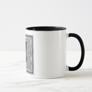 Tasse Initiale de bois de graveur de gravure sur bois en