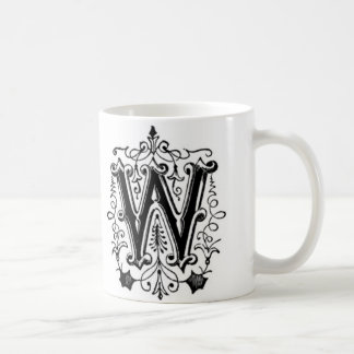 Tasse initiale - lettre 'W