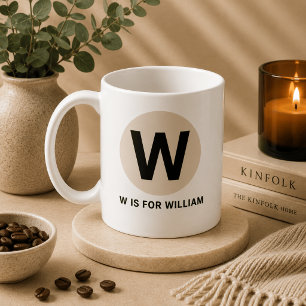 Tasse initiale moderne – Design « [Initiale] pour 