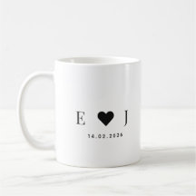 Tasse Initiale Personnalisée pour Couple | Tasse d