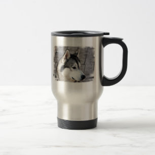 Tasse inoxydable de voyage de photo de Malamute