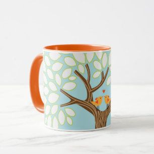 Tasse Inséparables dans un arbre (jour)