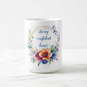 Tasse Inspirante en Céramique Artistique Florale