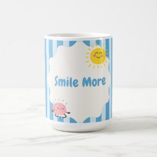 Tasse inspirante « Sourire plus » Positive et mi