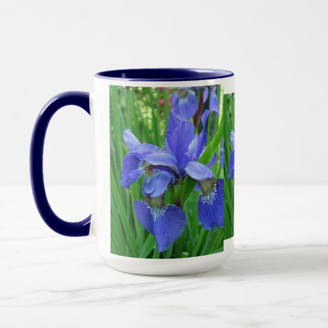 Tasse iris bleu (Gauche)
