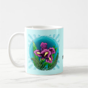 Tasse iris goutte de rosée