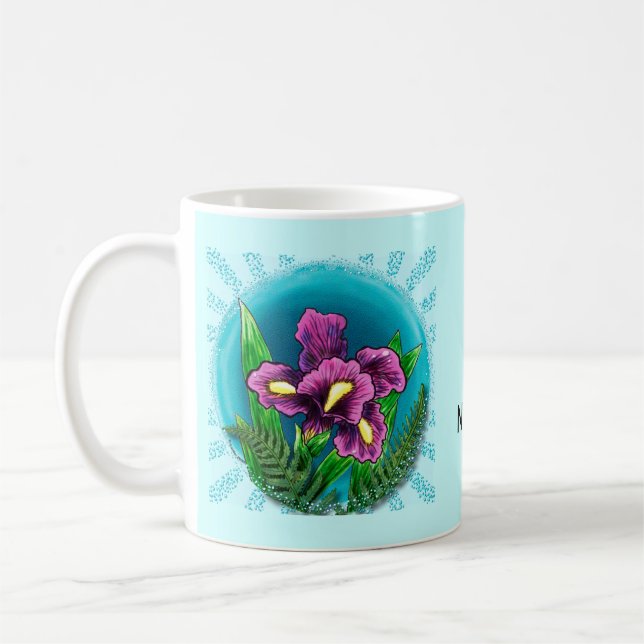 Tasse iris goutte de rosée (Gauche)