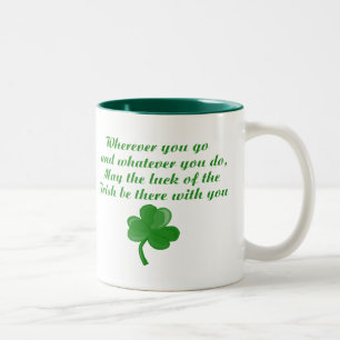 Tasse irlandaise de poème