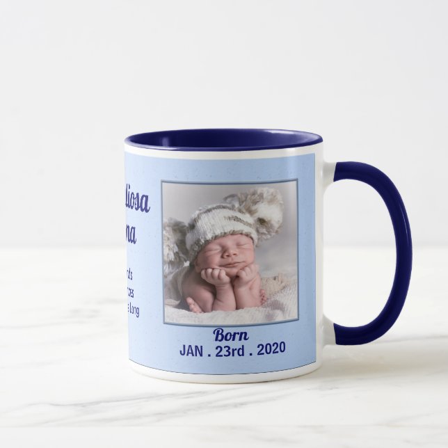 Tasse Italien Fière Grand-Mère Bébé Bleu 2 Photo (Droite)