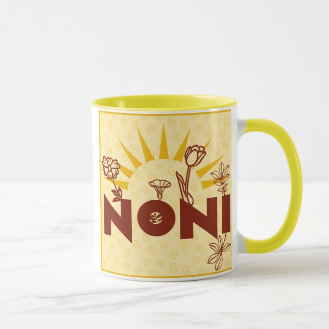Tasse italienne de tasse de grand-mère de jaune de (Droite)