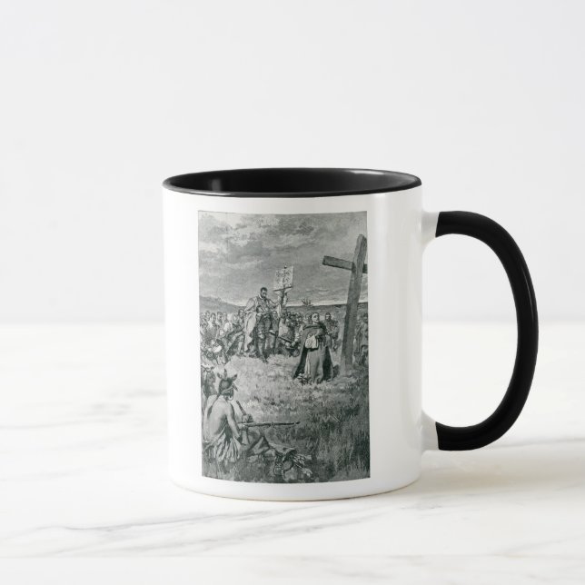 Tasse Jacques Cartier installant une croix chez Gaspé (Droite)