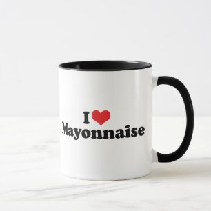 Tasse J'adore Mayo au cœur - Amateur de mayonnaise