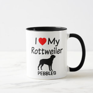 Tasse J'adore mon chien Rottweiler