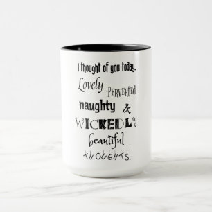 Tasse J'ai pensé à vous aujourd'hui. Belles pensées