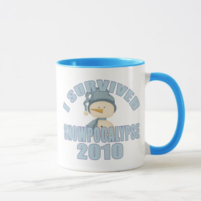 Tasse J'ai survécu à Snowpocalypse 2010 (Droite)
