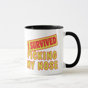 TASSE J'AI SURVÉCU DE CHERCHER MON NEZ